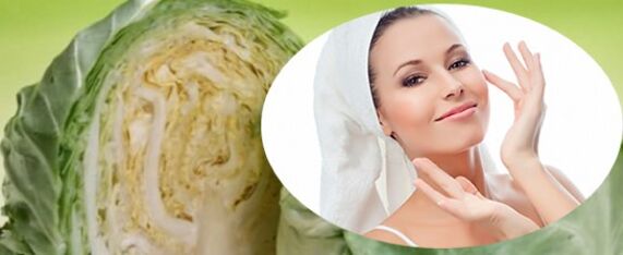 Cabbage mask to squeeze the skin